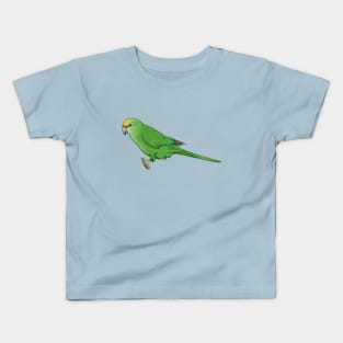 Yellow-crowned parakeet Kākāriki Kids T-Shirt